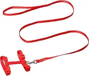 Nylon Harness with Lead,Cat's Shaped cat Chest Harness Traction Rope (Red, One Size)