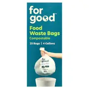 Full Circle, For Good™, Food Waste Bags, Compostable, 25 Bags