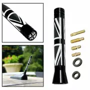 3" Short Antenna For MINI Cooper Exotic Accessories Union Jack Flag Style BLACK (for: Mini)