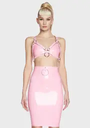 [Funk Plus] Light Pink O-Ring Bra Harness