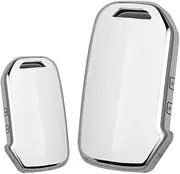 KUNIO Keyless Key Fob Cover fit for Kia Soul NQ5 NIRO XCEED Sportage GT Line fit for Kia Proceed GT key fob cover Case Key Cover TPU Car Key Case 3 Buttons C White