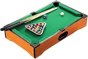 Mini Pool Table Billiards Toy Eye Hand Coordination Cues Home Play Snooker Wood for Playhouse Game Room Party Desktop Family