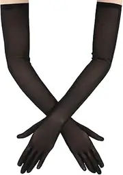 [Brimekichio] Black Mesh Gloves for Women Soft Tulle