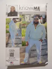 Know Me R11722 Windbreaker Jacket & Colorblocked Fly-Front Pants Sz 44-52 UNCUT