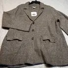 J. Jill Women's Plus Tweed Textured Sweater Jacket LB3 Maple Sugar Multi Size 2X