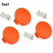 3 pack Replacement Spool Cap and Spring for AFS Trimmer Black&Decker RC-100-P