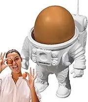 Egg Cups, 3D Printed Astronaut Shape Egg Cup, Funny Astronaut Eggs Holder, 3D Printed Eggs Cup Tray Ornaments, Kitchen Supply For Table Decoration And Organization
