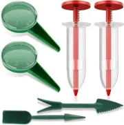 6Pcs Manual Handhold Seedlings Dibber and Widger Set Mini Sowing Seed Dispenser