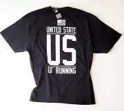 NWT 2XL Adidas Store Exclusive T-Shirt 'United States of Running' Black / White