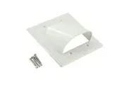 Double Gang Bull Nose Wall Plate Cable Management White