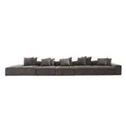 [James Lane] Riley Muse Mink Modular Sofa - 1x Arm, 4x Armless, 1x Left Terminal