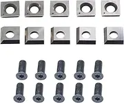 Carbide Inserts Cutters Knives 14.3mm Square Replacement 2 Cutting Edges for Cutech Tool Planer Jointer 40700H-CT 4700HC-CT 40100H-CT 40600H-80100-CT 40200H-CT 40600HC-80100-CT 40200HC-CT Head 10pc