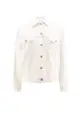 Cotton jacket with stitching and Monili detail - BRUNELLO CUCINELLI - White