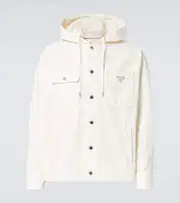 [Prada] Prada Hooded denim jacket UK 16 white