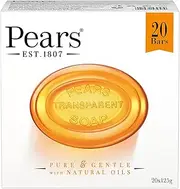 Pears 20 Bars Transparent Soap 20X125g Pure & Gentle With Natural Oils