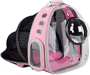 AJY Pet Clear Cat Backpack Carrier Foldable Breathable Pet Rucksack Carrier for Puppy Dog Cat Lightweight Cat Backpack Designed for Travel, Hiking, Walking & Outdoor Use