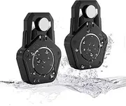 UMUST 2 Pack Waterproof Airtag Holder, Apple Air Tags Hidden Case with Pins, Magnetic Airtag Hidden Holder，Anti-Detachment Anti Lost GPS Cover, for Elderly, Pets, Travel (Black)