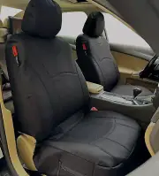 Heavy Duty Cotton Canvas Seat Covers Black For Toyota Corolla Cross Atmos Hybrid