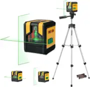PREXISO Laser Level with Tripod, 100Ft Dual Modules Self Leveling Cross Line for