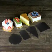 100 Black Round Triangle Square Disposable Cardboard Cake Boards with Handle