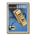 Wall Art 80cmx120cm Miscela Leone, 1950 Black Frame Canvas