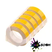5 Yellow Rolls Label Tape for Dymo 3D 3/8" Embossing Label Maker Tape 9mm x 3m