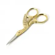 3.5 Inch Tailoring Straight Sharp Tip Scissors Stainless Steel Stork - Gold