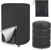 Tire Storage Bags, Universal Spare Tire Cover,Passenger Cars and Light Trucks Sun Stain and Dust Resistant for 28-32" Diameter Tires Outdoor Waterproof UV (Black, D78xH115cm/D31xH45inch)