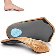 [RooRuns] Arch Support Insoles for Women/Men, 3/4 Plantar Fasciitis Insoles High Arch Supports Shoe Insoles for Flat Feet Over-Pronation Foot Pain Relief, Orthotics Heel Cushion Inserts for Running Walking, XS