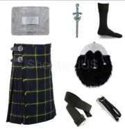 Men's Scottish Gordon Tartan Kilt Outfit Wedding 7 Pcs Scottish kilt Set Outfit