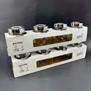 New IKEA RAJTAN Spice Jars Clear Glass Silver Lids 5oz 2 Boxes 8 Jars