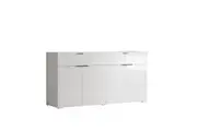 Oikiture Sideboard Buffet High Gloss White