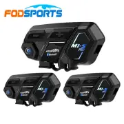 3X M1S Pro Bluetooth Motorcycle Intercom 8 Rider Helmet Interphone Headset 2KM
