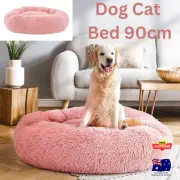 i.Pet Pet Bed Dog Cat 90cm Large Calming Soft Plush Dogs Comfort Pets Pink