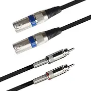Dual RCA to XLR Male Cable, tunghey 2 XLR to 2 RCA/Phono Plug HiFi Stereo Audio Connection Microphone Cable Wire Cord (3m)