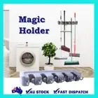 Wall Mounted Magic Hook Holder Mop Brush Broom Storage Organiser Bathroom AU
