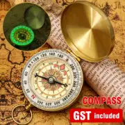 Camping Compass Classic Brass Survival Portable Hiking Map Pocket Watch Outdoor