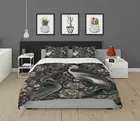 3D Crowned Crane A4789 Bed Pillowcases Quilt Duvet Cover Set Queen King Amy