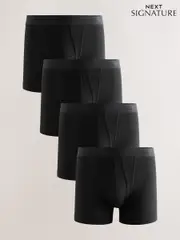 Black Modal 4 pack Signature A-Fronts Boxers (F03298) | $44