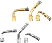 6pcs Inflatable Nozzle Extension Tube Motorcycle Accessories Valve Stem Adapter Valve Stem Extenders Valve Extension Valve Bend Extensions Valves Stem Extenders Golden Copper