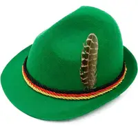 在飛比找ETMall東森購物網優惠-萬圣節帽子慕尼黑啤酒帽爵士羽毛帽綠色帽子German Alp