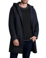 Karl Lagerfeld Paris Lined Zip Front Parka Medium