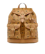 MCM Aren Drawstring Small Backpack One size COGNAC