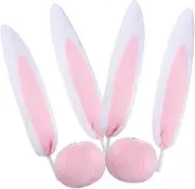 Cabilock 2Sets Cartoon Bunny Ear Car Ornaments Cute Vehicle Decor for Festivals Present for Rabbit Year Celebrations Adds Charm and Fun to Your Car