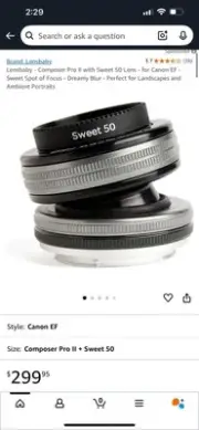 Lensbaby Composer Pro II For Canon