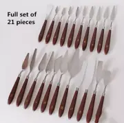 21pcs Artist Painting Knives Spatula Stainless Steel Palette Knife Oil Paint Mix