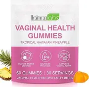 Vaginal Probiotic Gummies for Women | Promotes Balanced Flora, Women’s Wellness, and Immune Support with Vitamin C | Natural Pineapple Flavor | 60 Gummies