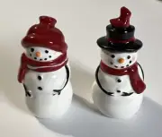 New 2024 MINI Mr. And Mrs. Snowman SALT AND PEPPER SHAKER SET
