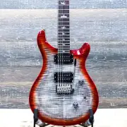 PRS SE Custom 24 Charcoal Cherry Burst Flame Maple Veneer Top El. Guitar w/Bag