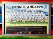 Framed 2019 CRONULLA SHARKS NRL Poster - 45cm x 32cm x 3cm